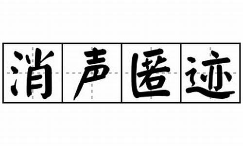 消声匿迹成语哪个字错了_销声匿迹成语拼音